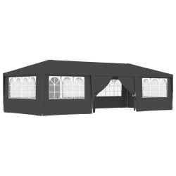 vidaXL Carpa profesional para fiestas con paredes gris 90 g/m² 4x9 m