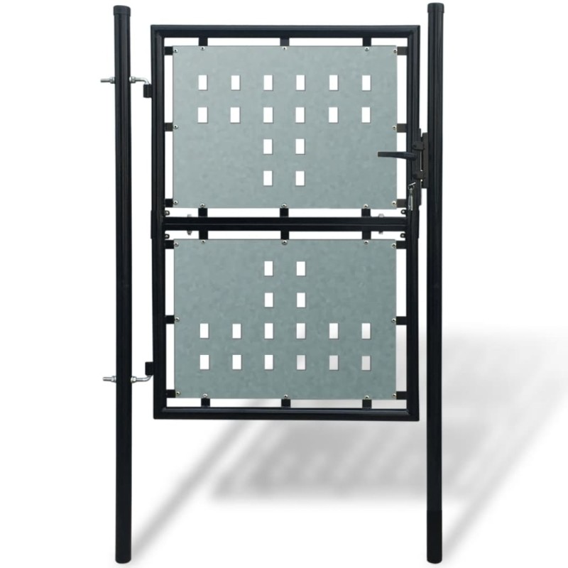 vidaXL Puerta de valla de jardín negra 100x175 cm vidaXL Puerta de valla de jardín negra 100x175 cm