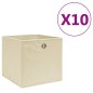 vidaXL Cajas de almacenaje 10 uds tela no tejida crema 28x28x28 cm vidaXL Cajas de almacenaje 10 uds tela no tejida crema 28x28x28 cm