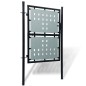 vidaXL Puerta de valla de jardín negra 100x175 cm vidaXL Puerta de valla de jardín negra 100x175 cm