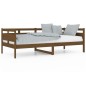 vidaXL Sofá cama madera maciza de pino marrón miel 90x200 cm vidaXL Sofá cama madera maciza de pino marrón miel 90x200 cm