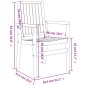 vidaXL Sillas de jardín apilables 4 uds madera de teca 56,5x57,5x91 cm vidaXL Sillas de jardín apilables 4 uds madera de teca 56,5x57,5x91 cm