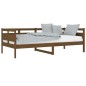 vidaXL Sofá cama madera maciza de pino marrón miel 90x200 cm vidaXL Sofá cama madera maciza de pino marrón miel 90x200 cm