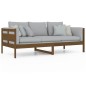 vidaXL Sofá cama madera maciza de pino marrón miel 90x200 cm vidaXL Sofá cama madera maciza de pino marrón miel 90x200 cm