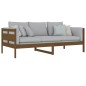 vidaXL Sofá cama madera maciza de pino marrón miel 90x200 cm vidaXL Sofá cama madera maciza de pino marrón miel 90x200 cm
