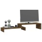 vidaXL Soporte monitor madera maciza pino marrón miel (52-101)x22x14cm vidaXL Soporte monitor madera maciza pino marrón miel (52-101)x22x14cm