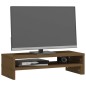 vidaXL Soporte monitor madera maciza pino marrón miel (52-101)x22x14cm vidaXL Soporte monitor madera maciza pino marrón miel (52-101)x22x14cm