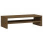 vidaXL Soporte monitor madera maciza pino marrón miel (52-101)x22x14cm vidaXL Soporte monitor madera maciza pino marrón miel (52-101)x22x14cm