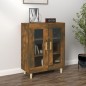 vidaXL Aparador de madera de ingeniería roble ahumado 69,5x34x90 cm