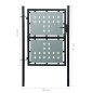vidaXL Puerta de valla de jardín negra 100x175 cm vidaXL Puerta de valla de jardín negra 100x175 cm