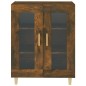 vidaXL Aparador de madera de ingeniería roble ahumado 69,5x34x90 cm