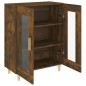 vidaXL Aparador de madera de ingeniería roble ahumado 69,5x34x90 cm