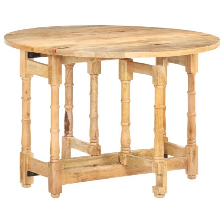 vidaXL Mesa de comedor redonda de madera maciza de mango 110x76 cm
