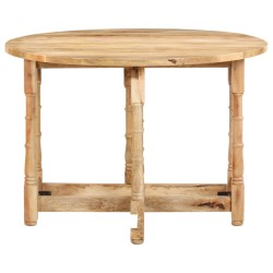 vidaXL Mesa de comedor redonda de madera maciza de mango 110x76 cm