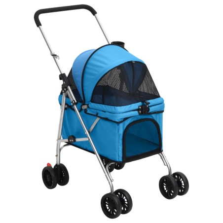 vidaXL Cochecito para perros plegable tela oxford azul 76x50x100 cm
