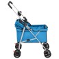 vidaXL Cochecito para perros plegable tela oxford azul 76x50x100 cm