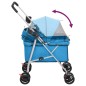 vidaXL Cochecito para perros plegable tela oxford azul 76x50x100 cm