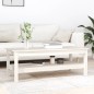 vidaXL Mesa de centro de madera maciza de pino blanco 110x50x40 cm vidaXL Mesa de centro de madera maciza de pino blanco 110x50x40 cm