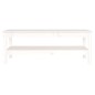 vidaXL Mesa de centro de madera maciza de pino blanco 110x50x40 cm vidaXL Mesa de centro de madera maciza de pino blanco 110x50x40 cm
