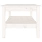 vidaXL Mesa de centro de madera maciza de pino blanco 110x50x40 cm vidaXL Mesa de centro de madera maciza de pino blanco 110x50x40 cm