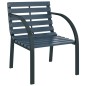 vidaXL Sillas de jardín 2 unidades madera gris vidaXL Sillas de jardín 2 unidades madera gris
