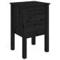 vidaXL Mesita de noche madera maciza de pino negro 40x35x61,5 cm vidaXL Mesita de noche madera maciza de pino negro 40x35x61,5 cm