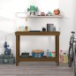 vidaXL Banco de trabajo madera maciza de pino marrón miel 110x50x80 cm vidaXL Banco de trabajo madera maciza de pino marrón miel 110x50x80 cm