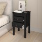 vidaXL Mesita de noche madera maciza de pino negro 40x35x61,5 cm vidaXL Mesita de noche madera maciza de pino negro 40x35x61,5 cm
