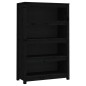 vidaXL Estantería madera maciza de pino negra 80x35x126 cm vidaXL Estantería madera maciza de pino negra 80x35x126 cm