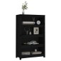 vidaXL Estantería madera maciza de pino negra 80x35x126 cm vidaXL Estantería madera maciza de pino negra 80x35x126 cm