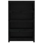 vidaXL Estantería madera maciza de pino negra 80x35x126 cm vidaXL Estantería madera maciza de pino negra 80x35x126 cm