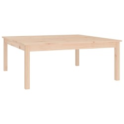 vidaXL Mesa de centro de madera maciza de pino 100x100x40 cm