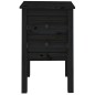 vidaXL Mesita de noche madera maciza de pino negro 40x35x61,5 cm vidaXL Mesita de noche madera maciza de pino negro 40x35x61,5 cm