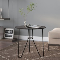 vidaXL Mesa de centro de MDF y hierro negro 48 cm