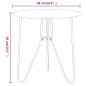 vidaXL Mesa de centro de MDF y hierro negro 48 cm