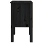 vidaXL Mesita de noche madera maciza de pino negro 40x35x61,5 cm vidaXL Mesita de noche madera maciza de pino negro 40x35x61,5 cm