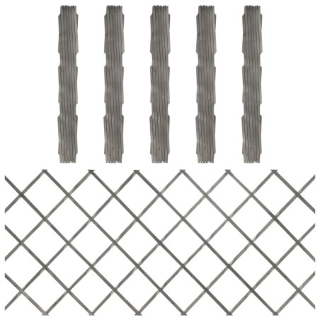 vidaXL Vallas enrejado 5 uds madera maciza de abeto gris 180x80 cm 