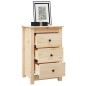 vidaXL Mesita de noche madera maciza de pino 40x35x61,5 cm