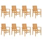 vidaXL Sillas de jardín apilables 8 uds madera de teca 56,5x57,5x91 cm vidaXL Sillas de jardín apilables 8 uds madera de teca 56,5x57,5x91 cm