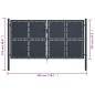 vidaXL Puerta de jardín de acero gris antracita 300x125 cm vidaXL Puerta de jardín de acero gris antracita 300x125 cm