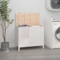 vidaXL Baúl para la colada madera maciza de pino blanco 88,5x44x76 cm vidaXL Baúl para la colada madera maciza de pino blanco 88,5x44x76 cm