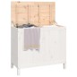 vidaXL Baúl para la colada madera maciza de pino blanco 88,5x44x76 cm vidaXL Baúl para la colada madera maciza de pino blanco 88,5x44x76 cm