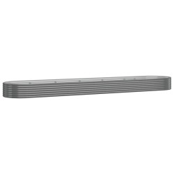 vidaXL Jardinera arriate acero recubrimiento polvo gris 507x100x36 cm