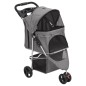 vidaXL Cochecito para perros plegable tela oxford gris 80x46x98 cm vidaXL Cochecito para perros plegable tela oxford gris 80x46x98 cm