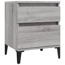 vidaXL Mesita de noche gris Sonoma 40x35x50 cm
