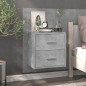 vidaXL Mesita de noche de pared color gris hormigón vidaXL Mesita de noche de pared color gris hormigón