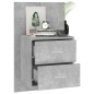 vidaXL Mesita de noche de pared color gris hormigón vidaXL Mesita de noche de pared color gris hormigón