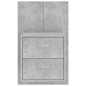 vidaXL Mesita de noche de pared color gris hormigón vidaXL Mesita de noche de pared color gris hormigón
