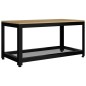vidaXL Mesita de centro MDF y hierro marrón claro y negro 90x45x45 cm vidaXL Mesita de centro MDF y hierro marrón claro y negro 90x45x45 cm