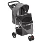 vidaXL Cochecito para perros plegable tela oxford gris 80x46x98 cm vidaXL Cochecito para perros plegable tela oxford gris 80x46x98 cm